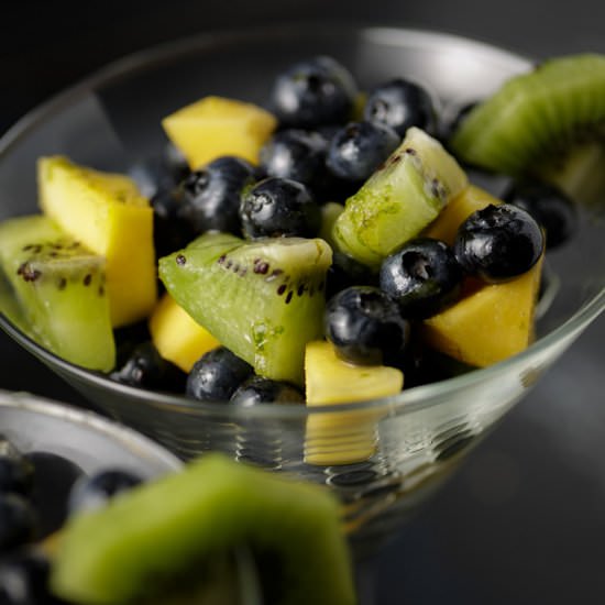 Blueberry Salad with Tequila - Recipe photo by Barbara Curry