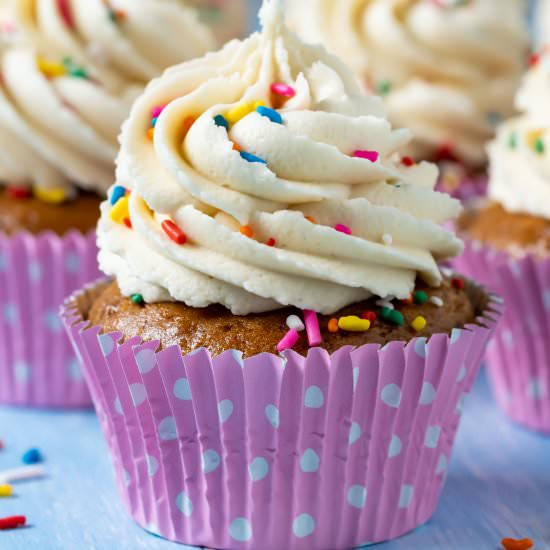Vegan Gluten Free Vanilla Cupcakes - Recipe photo by lovingitvegan