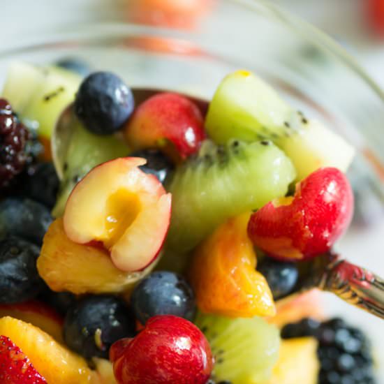 Fruit Salad with Honey Lime Dressin - Recipe photo by Barbara Curry