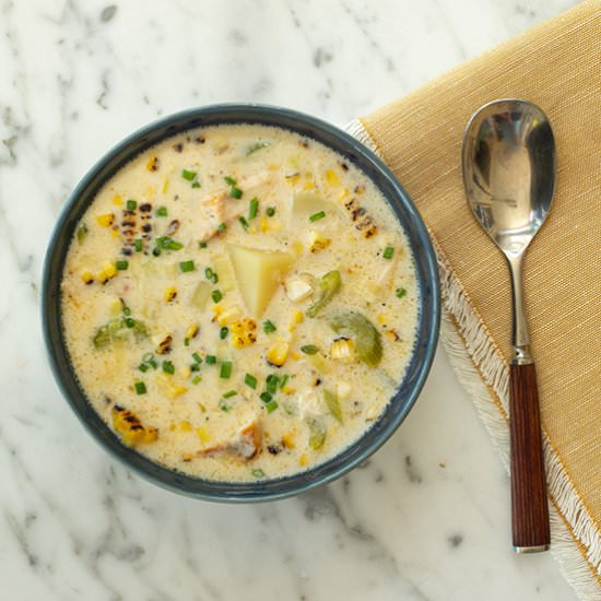 Grilled Chicken Corn Chowder - Recipe photo by tenpoundcakecompany