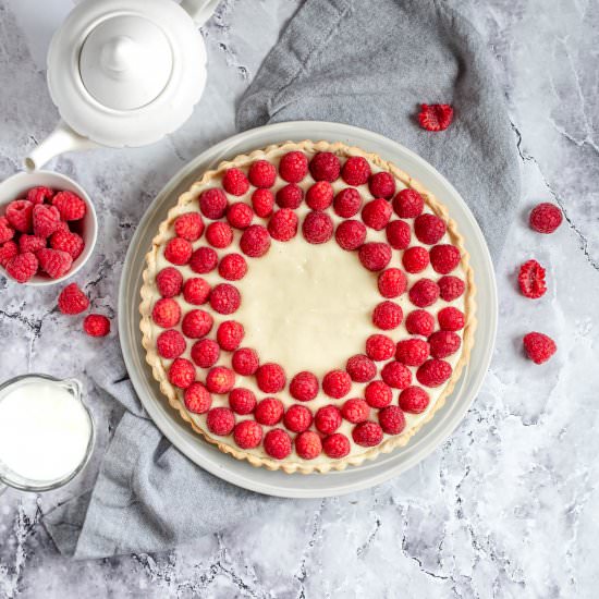Raspberry Custard Tart - Recipe photo by Chopnotch
