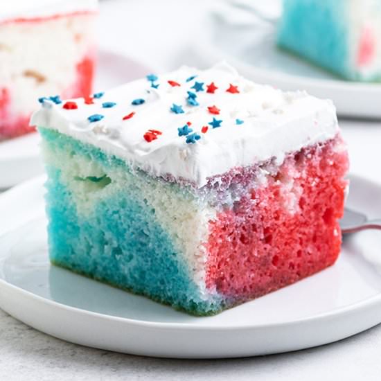 Red White Blue Poke Cake - Recipe photo by bellyfull
