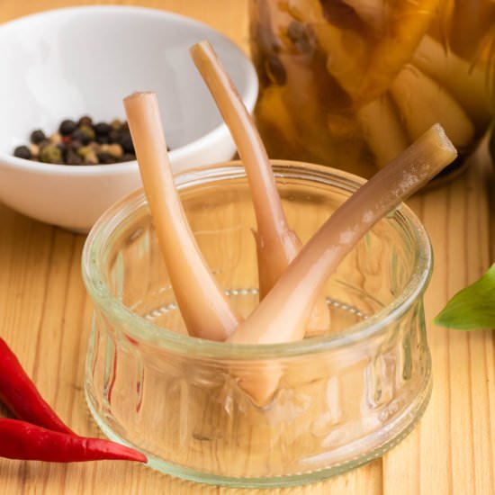 Easy Sweet Pickled Ramps - Recipe photo by dishnthekitchen
