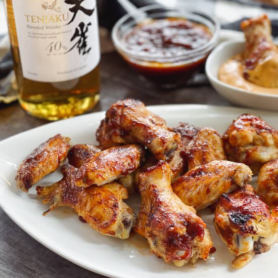 Chicken Wings with Whiskey Sauce - Recipe photo by asiancaucasian