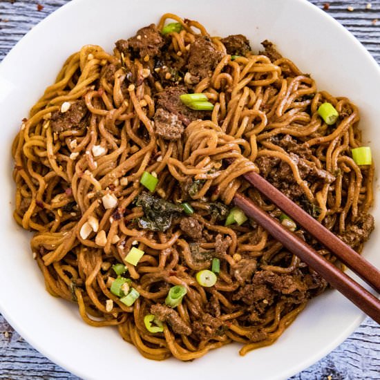 Dan Dan Noodles - Recipe photo by ChiliPepperMadness