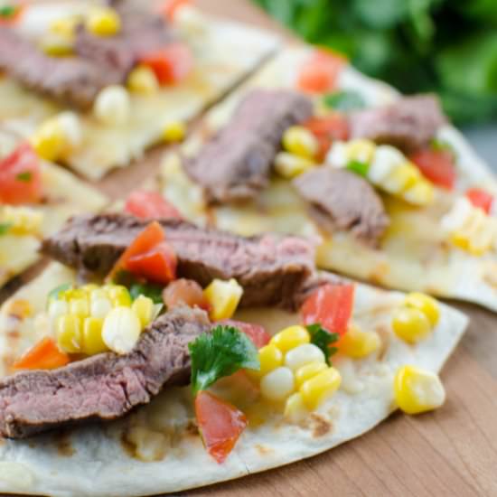 Grilled Tequila Steak Pizza - Recipe photo by fakeginger