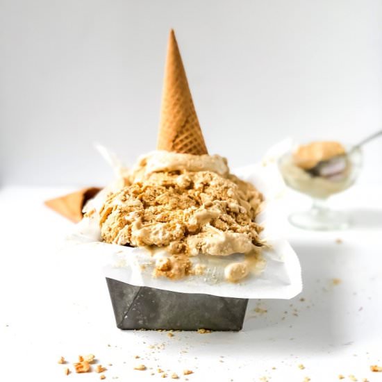 Browned butter caramel ice cream - Recipe photo by katethebaker