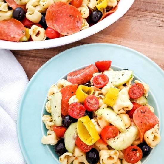 Cheese Tortellini Pasta Salad Recip - Recipe photo by soapdeli