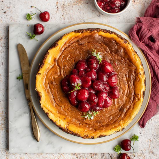 Caramelized honey cheesecake - Recipe photo by cherryonmysundae