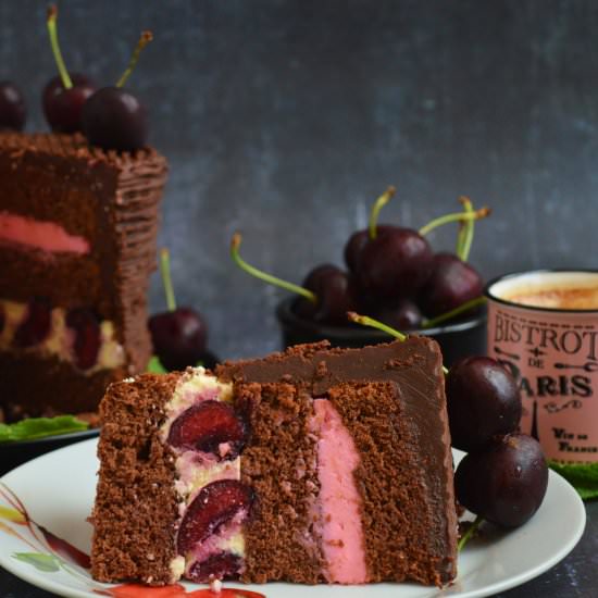 Dark Chocolate Cherry Cake - Recipe photo by Mummys FastandEasy