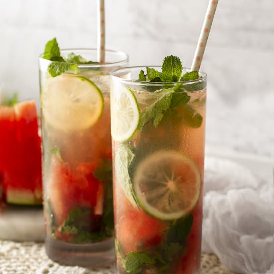 WATERMELON MOJITOS - Recipe photo by Happyasayam