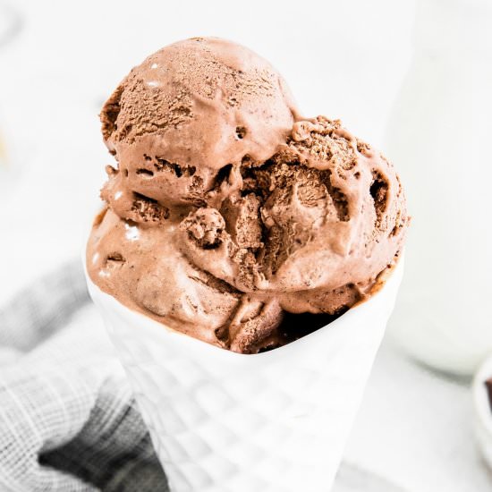 No-Churn Chocolate Ice Cream - Recipe photo by CrayonsAndCravings