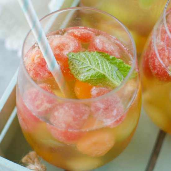 Melon Ball Sangria - Recipe photo by fakeginger