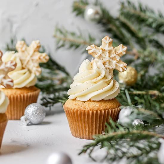 Bourbon Egg Nog Cupcakes - Recipe photo by barleyandsage