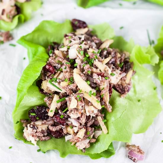 Wild Rice Cranberry Chicken Salad - Recipe photo by therusticfoodie