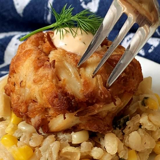 Air Fryer Crab Cakes - Recipe photo by agoudalife