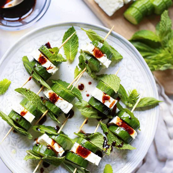 Cucumber Bites With Feta - Recipe photo by Delightful Mom Food