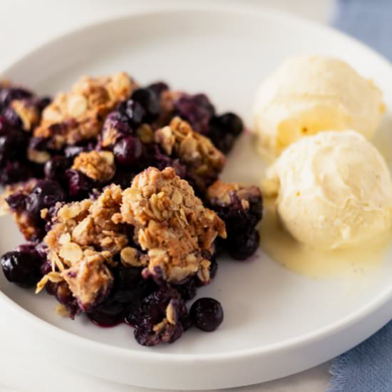Easy Blueberry Crumble - Recipe photo by theSimplerKitchen