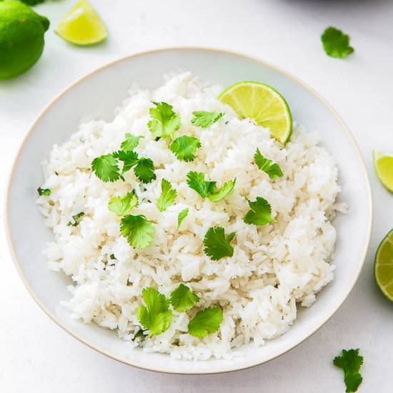 Instant Pot Cilantro Lime Rice - Recipe photo by Flavor Mosaic
