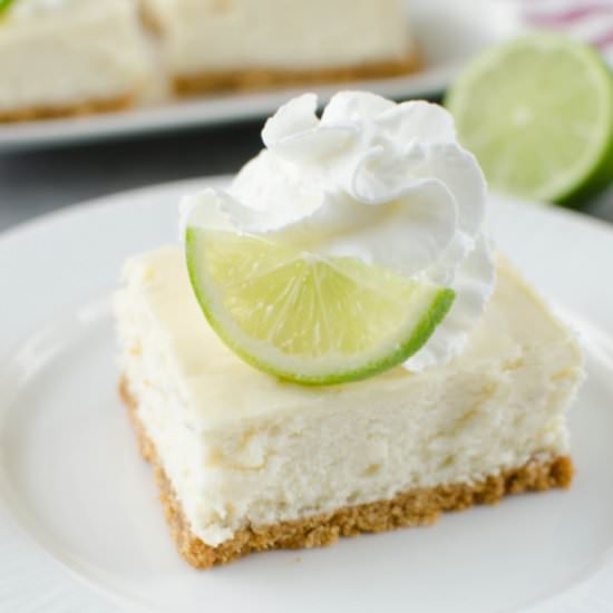 Key Lime Cheesecake Bars - Recipe photo by fakeginger