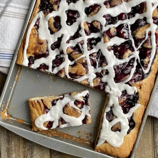 Easy Sheet Pan Scone Breakfast Cake - Recipe photo by amycaseycooks