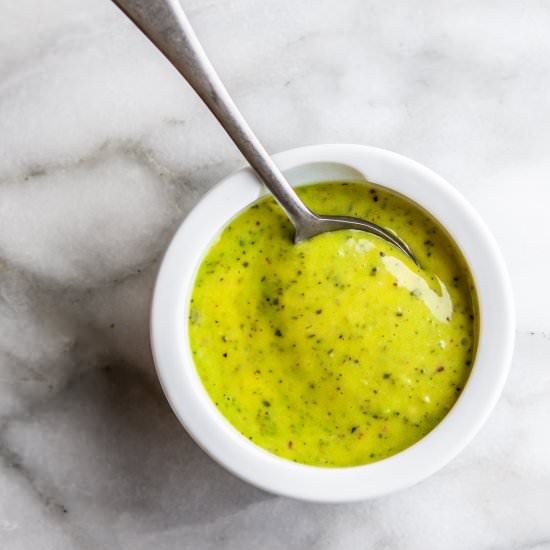 Pesto Aioli - Recipe photo by PinchandSwirl