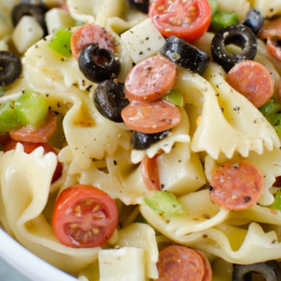 Pepperoni Pizza Pasta Salad - Recipe photo by fakeginger