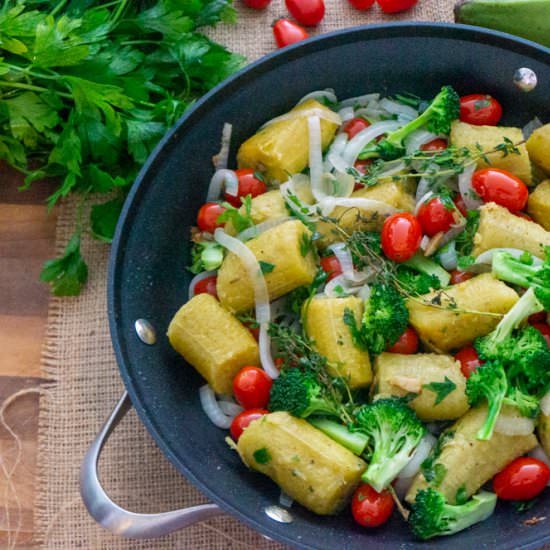 Green Plantains with Vegetables - Recipe photo by Noubess-Caribbean