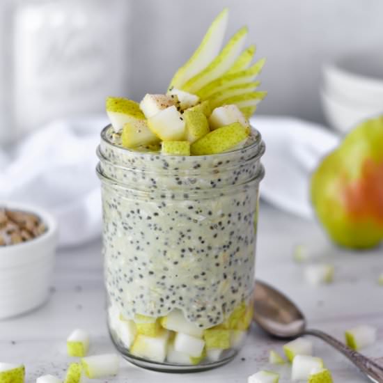 Pear Overnight Oats - Recipe photo by FoodborneWellness