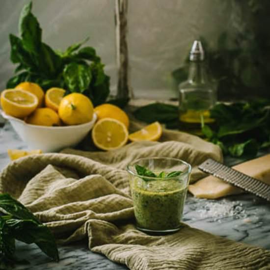 5 Minute Perfect Pesto Sauce - Recipe photo by hungerforspice