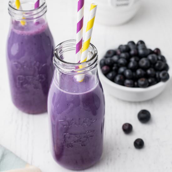 Blueberry Milk - Recipe photo by thecaglediaries