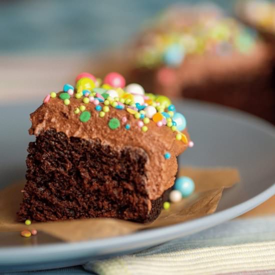 Easy Vegan Chocolate Cake - Recipe photo by modernveganguide