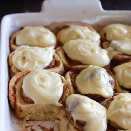 Orange Brioche Cinnamon Rolls - Recipe photo by butternutandsage