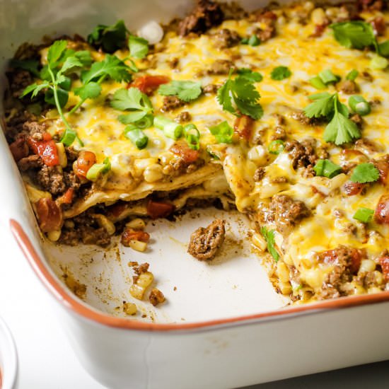 Cream Cheese Enchilada Casserole - Recipe photo by cookingupmemories