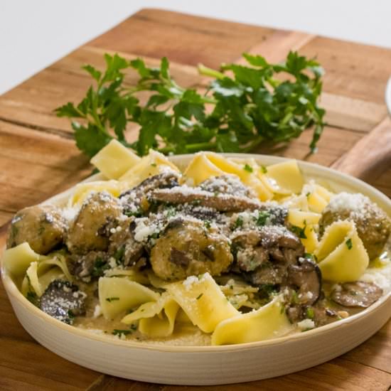 Chicken Marsala Meatballs | The Mad - Recipe photo by The Mad Table