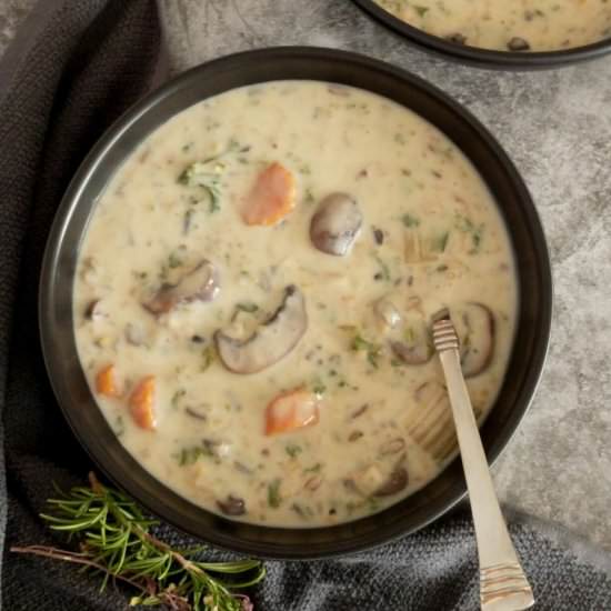 Wild Rice Mushroom Soup - Recipe photo by livingsmartandhealthy
