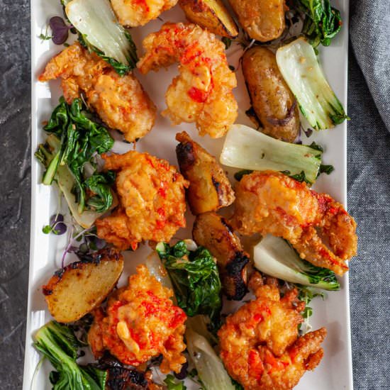 Asian Lobster Tempura & Spicy Mayo - Recipe photo by saltandpestle
