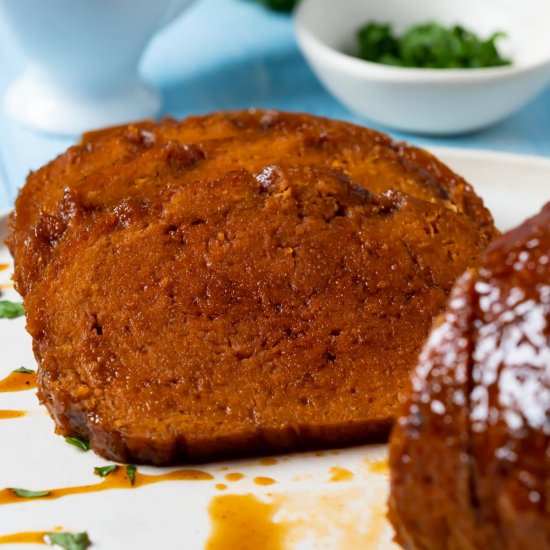 Vegan Ham - Recipe photo by lovingitvegan