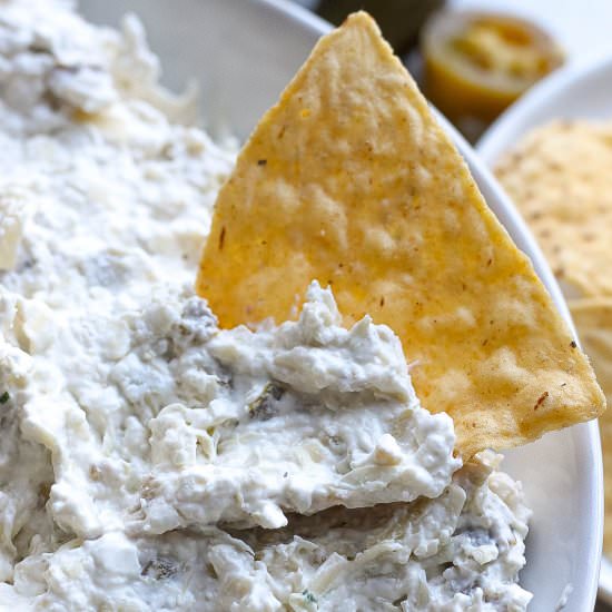 Spicy Artichoke Dip - Recipe photo by Kathryns.kitchen.blog