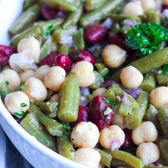 Classic Three Bean Salad - Recipe photo by Kathryns.kitchen.blog