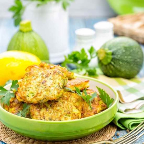 Fried Zucchini Fritters - Recipe photo by Everything Pretty