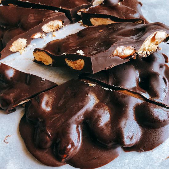 Chocolate covered almond bars - Recipe photo by myfoodmemoirs