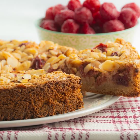 Low Carb Almond Cherry Cake - Recipe photo by debsdailydish