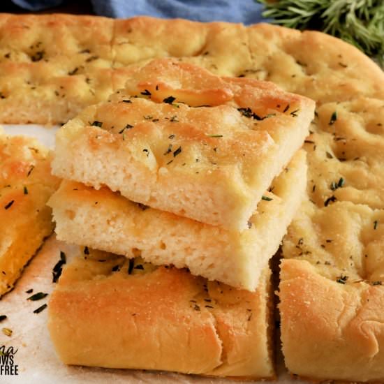 Gluten-Free Focaccia Bread - Recipe photo by Mama Knows Gluten Free