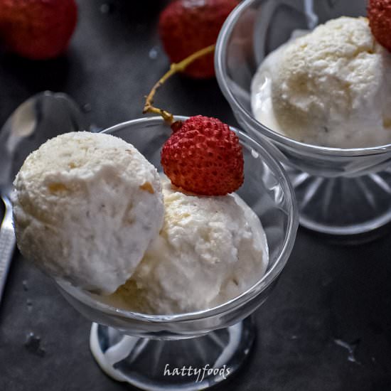 LITCHI ICE CREAM - Recipe photo by hattyfoods