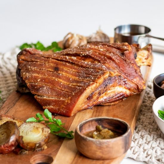 Slow roasted pork oyster shoulder. - Recipe photo by ATastyKitchen