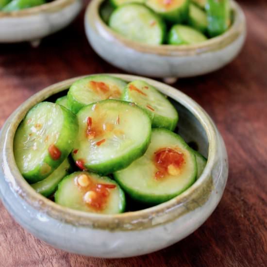Spicy Pickled Cucumbers - Recipe photo by cookingontheweekends