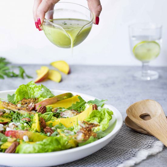 Mango salad with avocado dressing - Recipe photo by Secretos Del Sur