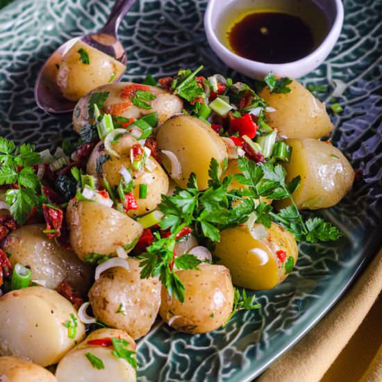 Warm Potato Salad (No Mayo) - Recipe photo by lostinf00d
