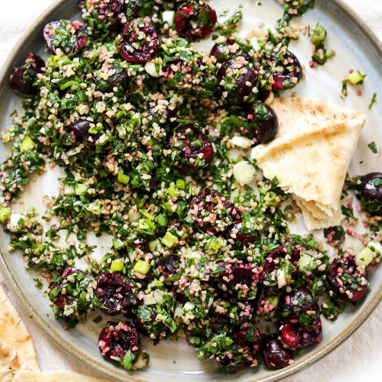 Cherry Tabbouleh Salad - Recipe photo by FloatingKitchen